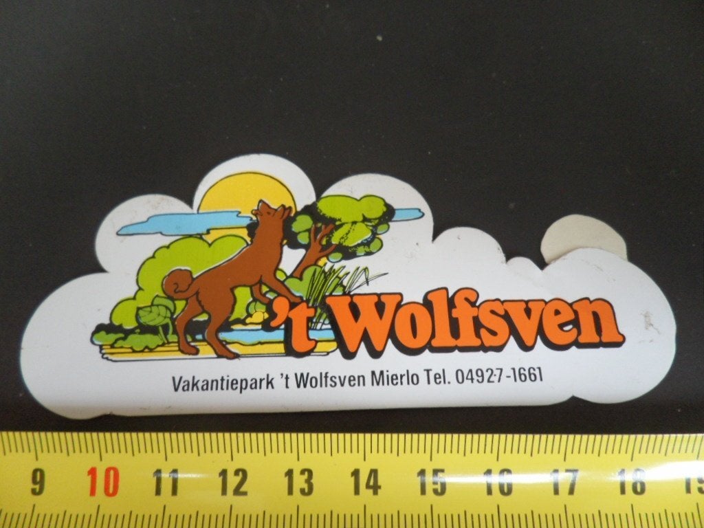 sticker Mierlo 't Wolfsven Vakatiepark, Ophalen of Verzenden, Zo goed als nieuw