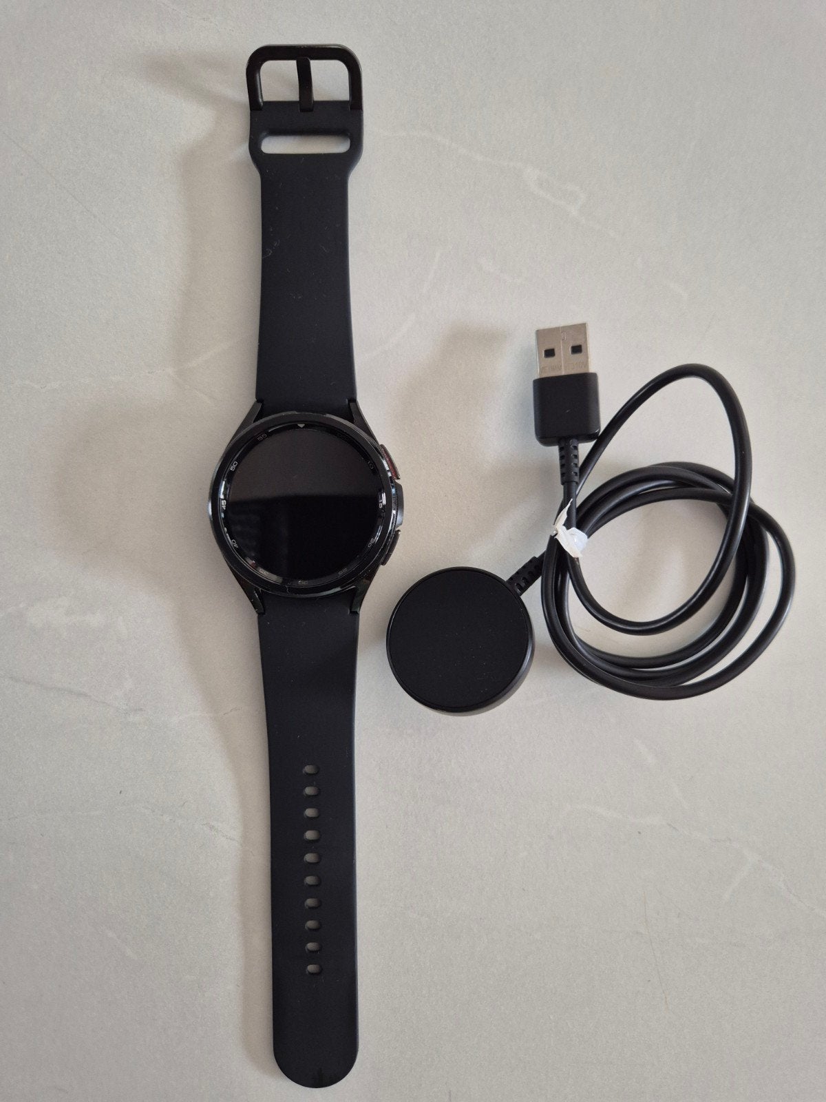 Samsung watch 6, Ophalen of Verzenden, Gebruikt, Zwart, Android