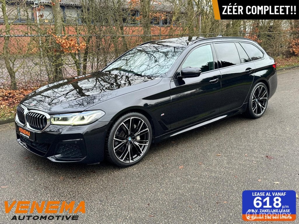 BMW 530d M-Sport Touring *Panorama *Laser Light *Headup, Automaat, Gebruikt, Zwart, 2993 cc