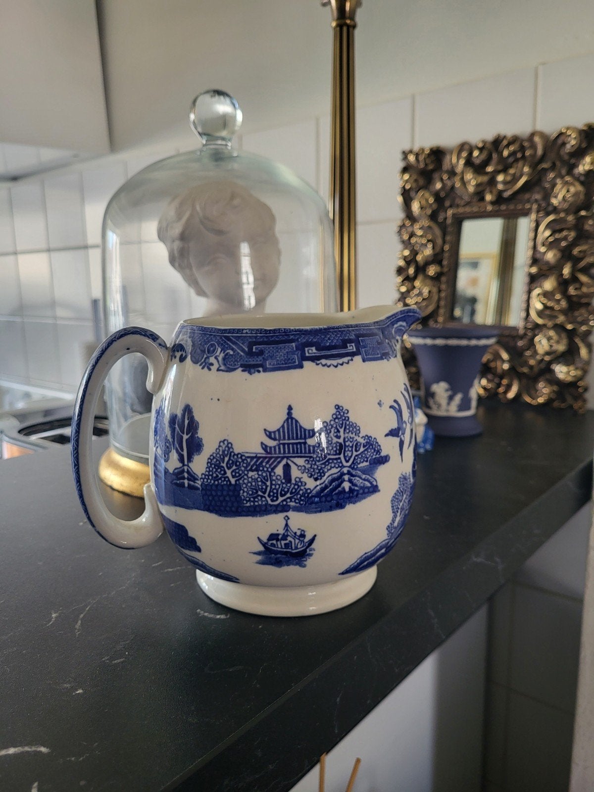 Oude Engelse kan Old Willow, Antiek en Kunst, Ophalen