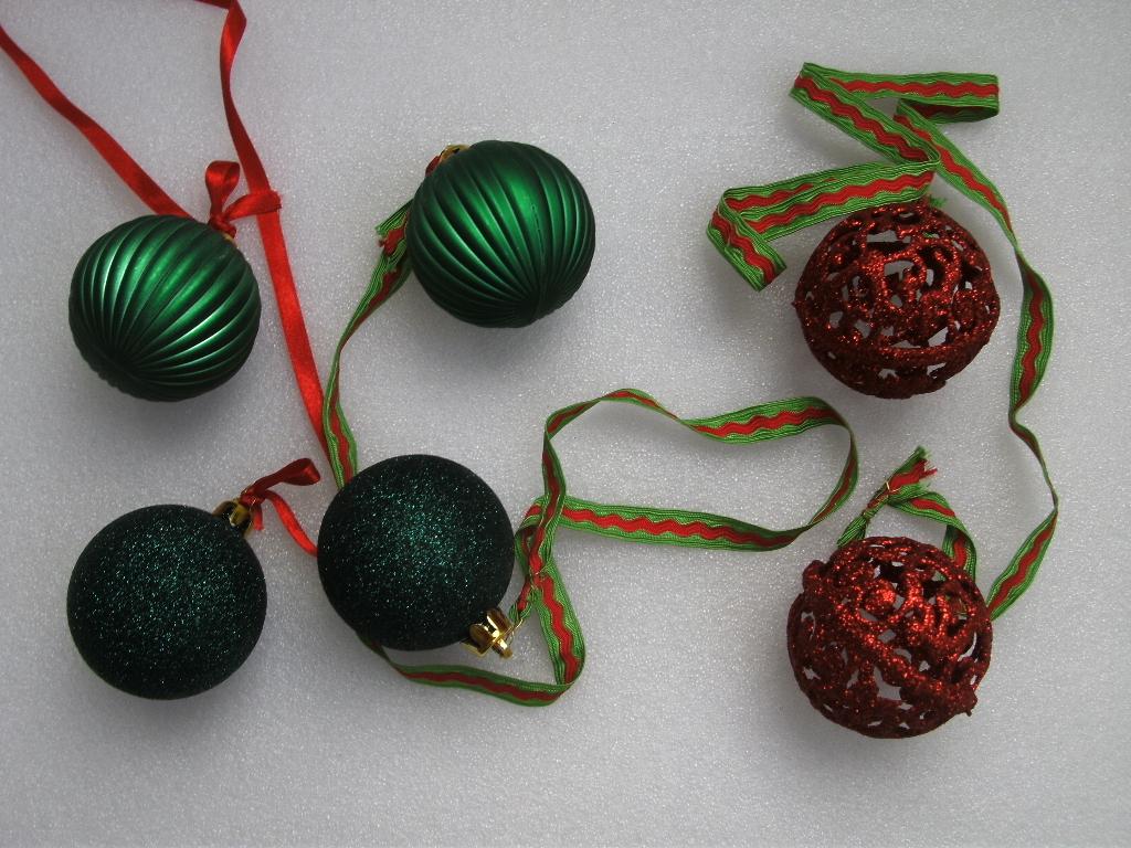 kerst ballen, 6 stuks, Ophalen of Verzenden, Gebruikt