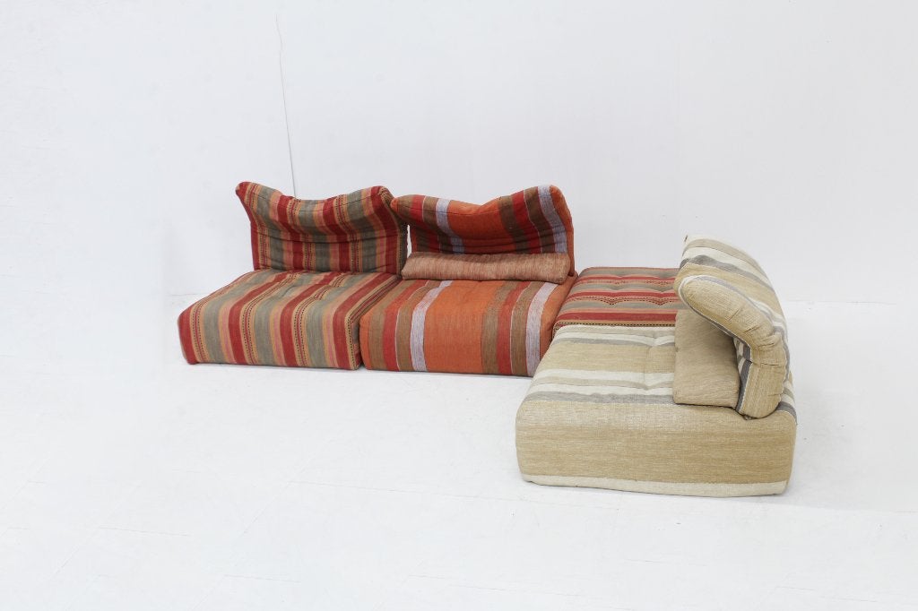 Vintage Roche Bobois Voyage Immobile modular lounge sofa, 250 tot 300 cm, 125 tot 150 cm, Ophalen of Verzenden, Stof