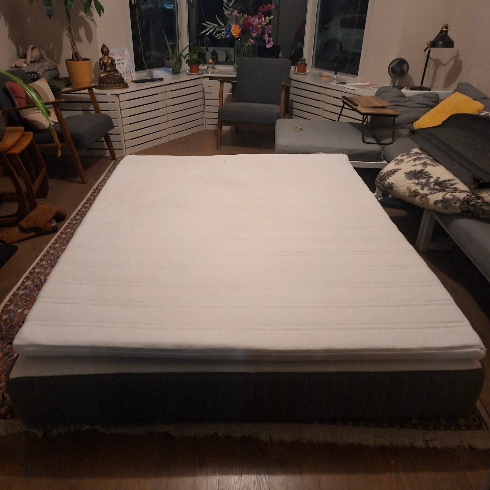 IKEA Tuddal topper met gratis Hövåg matras, Gebruikt, Tweepersoons, Ophalen of Verzenden, Matras