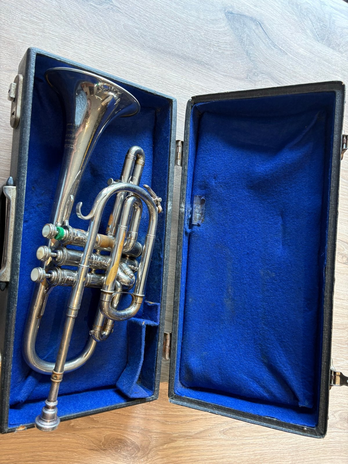 Besson Cornet Excellente - Made in France met koffer, Ophalen, Gebruikt, Overige typen, Met koffer