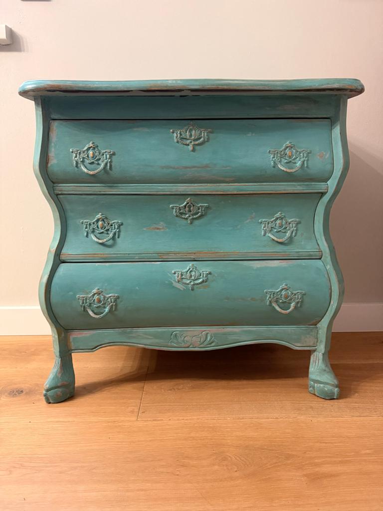 Buikkasje/ ladekastje/ brocante kastje, Huis en Inrichting, Kasten | Ladekasten, Ophalen, 50 tot 100 cm, Zo goed als nieuw, 3 of 4 laden