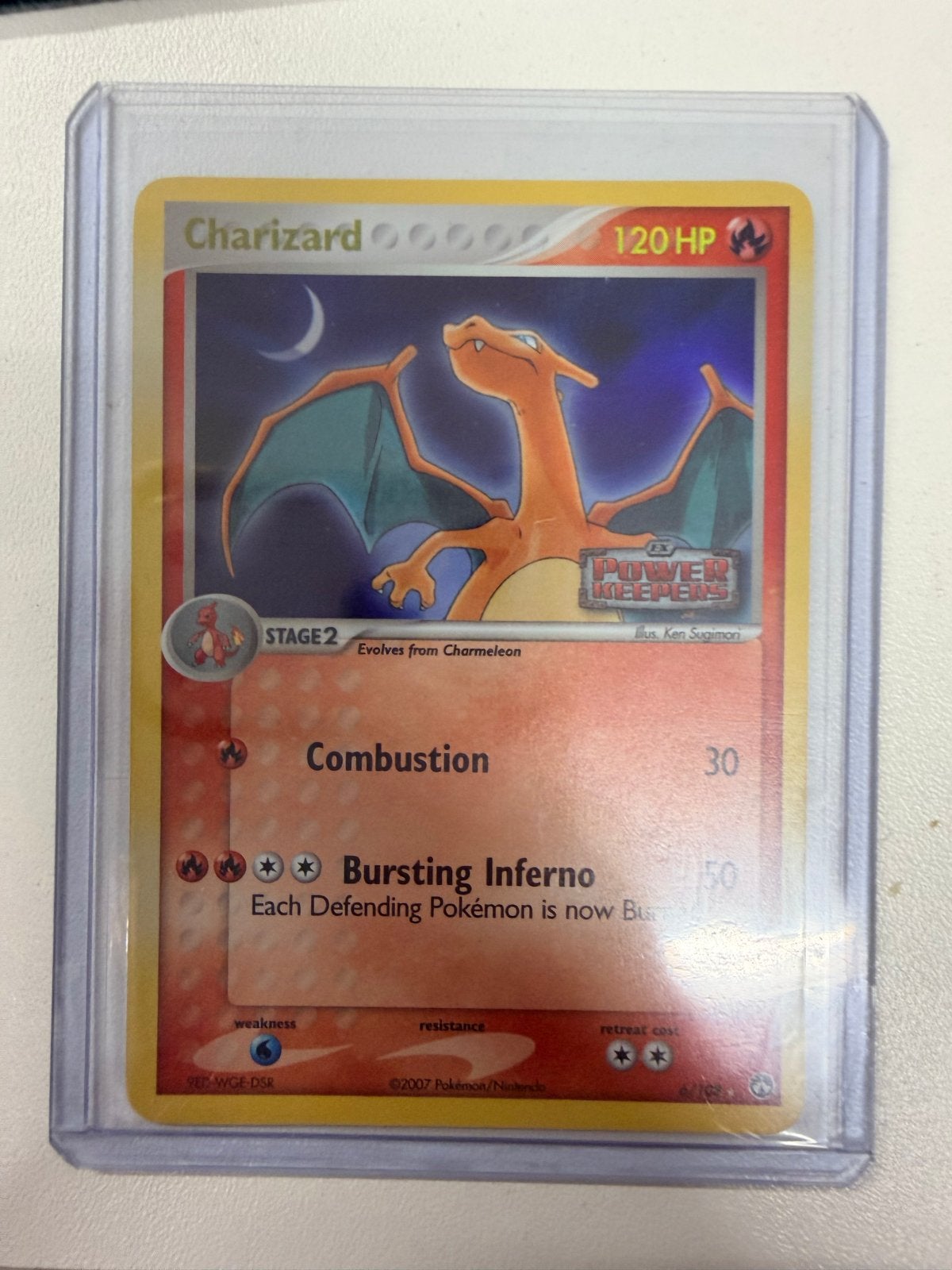 Charizard Power Keepers 2007 Holo 6/108, Ophalen, Gebruikt, Losse kaart, Foil