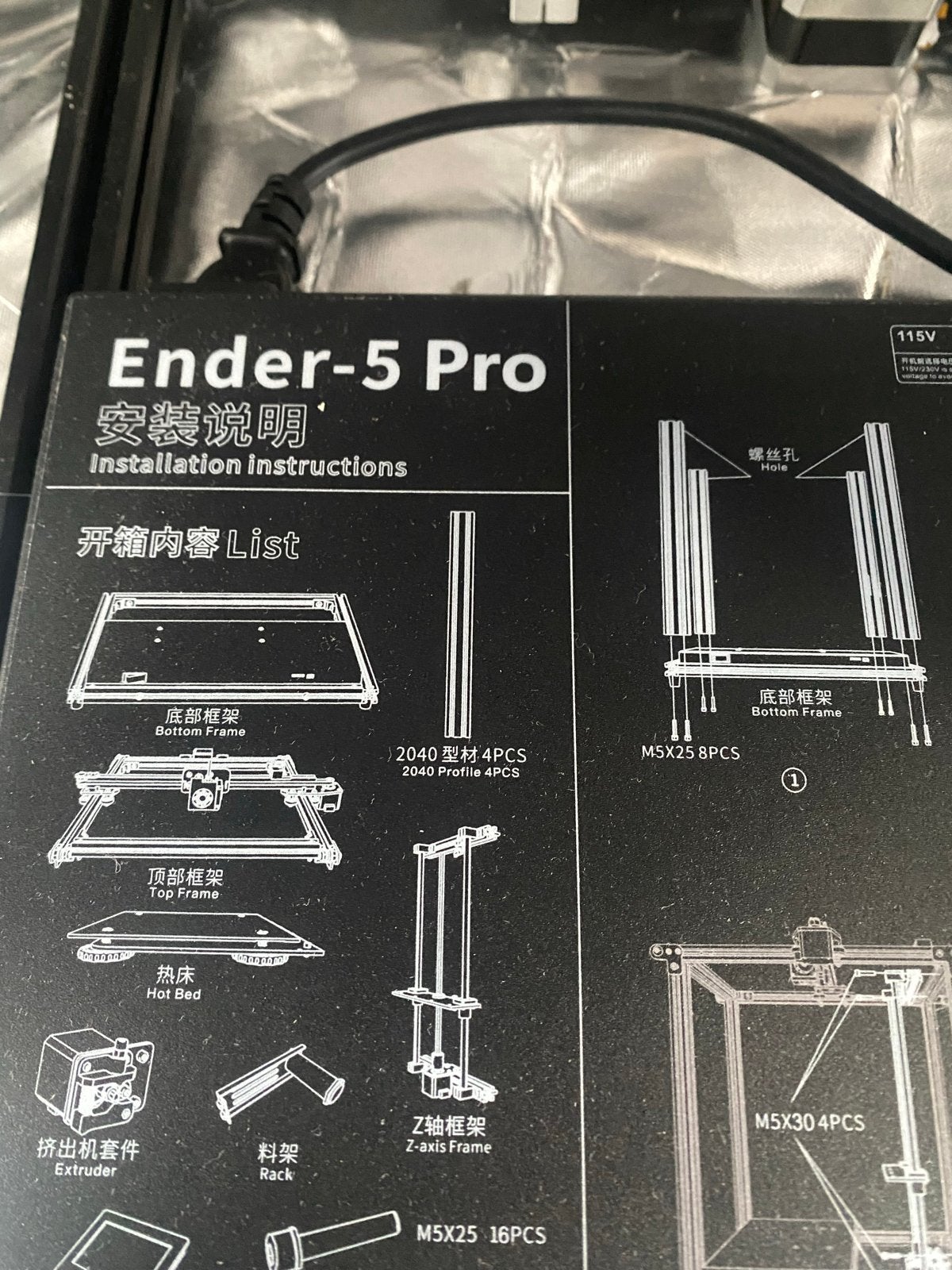 Creality Ender-5 Pro 3D-printer met behuizing en filament, Computers en Software, Ophalen of Verzenden, Zo goed als nieuw, Filament