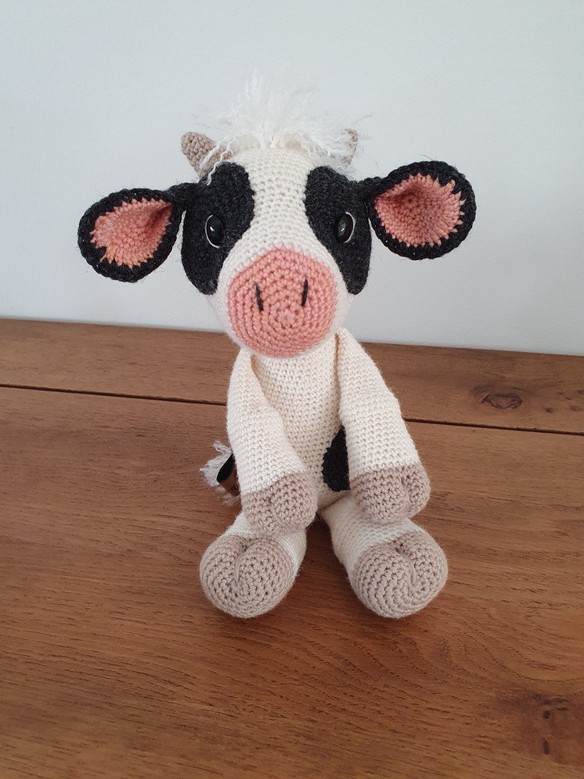 Handgemaakte gehaakte knuffel Koe Kaatje, Ophalen of Verzenden, Nieuw, Koe, Handgemaakt