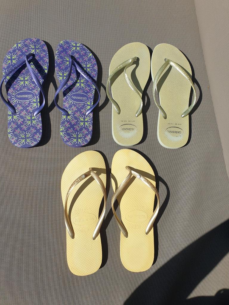 Havaianas Slippers Paars, Zilver & Goud KOOPJE, Slippers, Overige kleuren, Ophalen of Verzenden, Gedragen