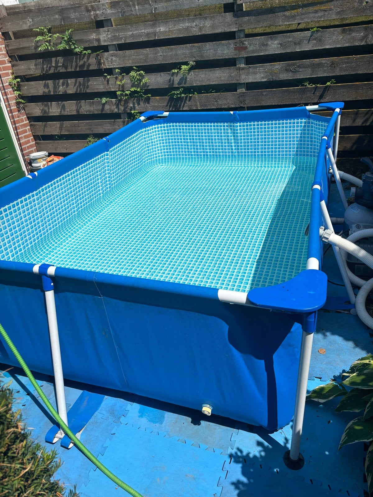 Intex Opzetzwembad met zandfilterpomp - 3.20m x 2.00m, Gebruikt, Ophalen of Verzenden, Opzetzwembad, 200 tot 400 cm