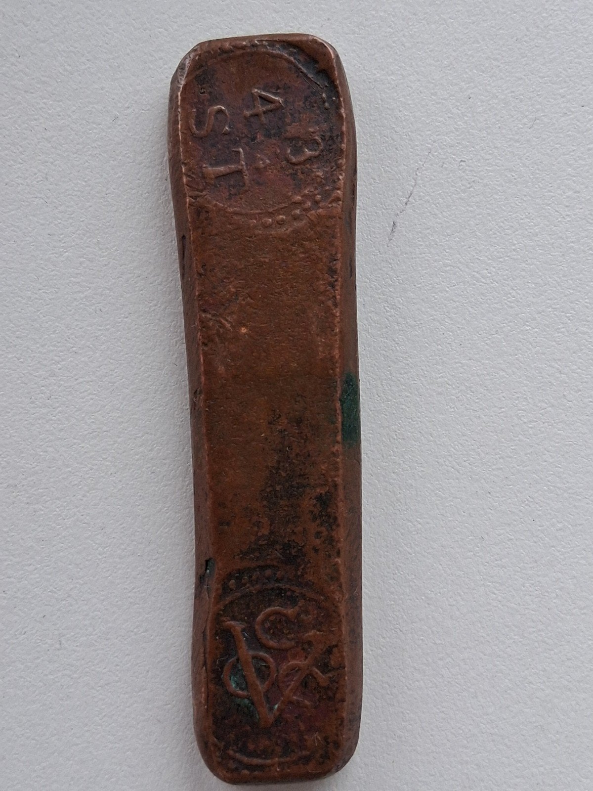 Voc Langwerpige Stuiver Bonk ca:1785 Noodgeld 4 3/4 Stuiver, Ophalen of Verzenden, Vóór koninkrijk, Overige waardes