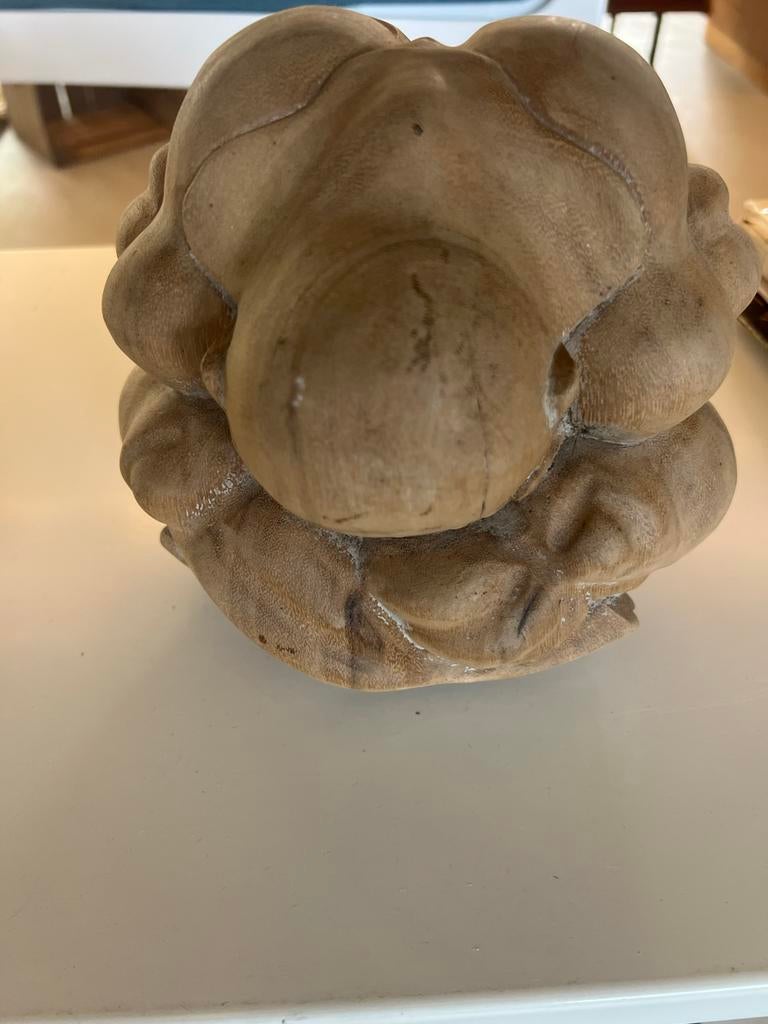 Orang Malu - Houten Beeldje van de Verlegen Man, Antiek en Kunst, Kunst | Beelden en Houtsnijwerken, Minder dan 20 cm, Ophalen of Verzenden