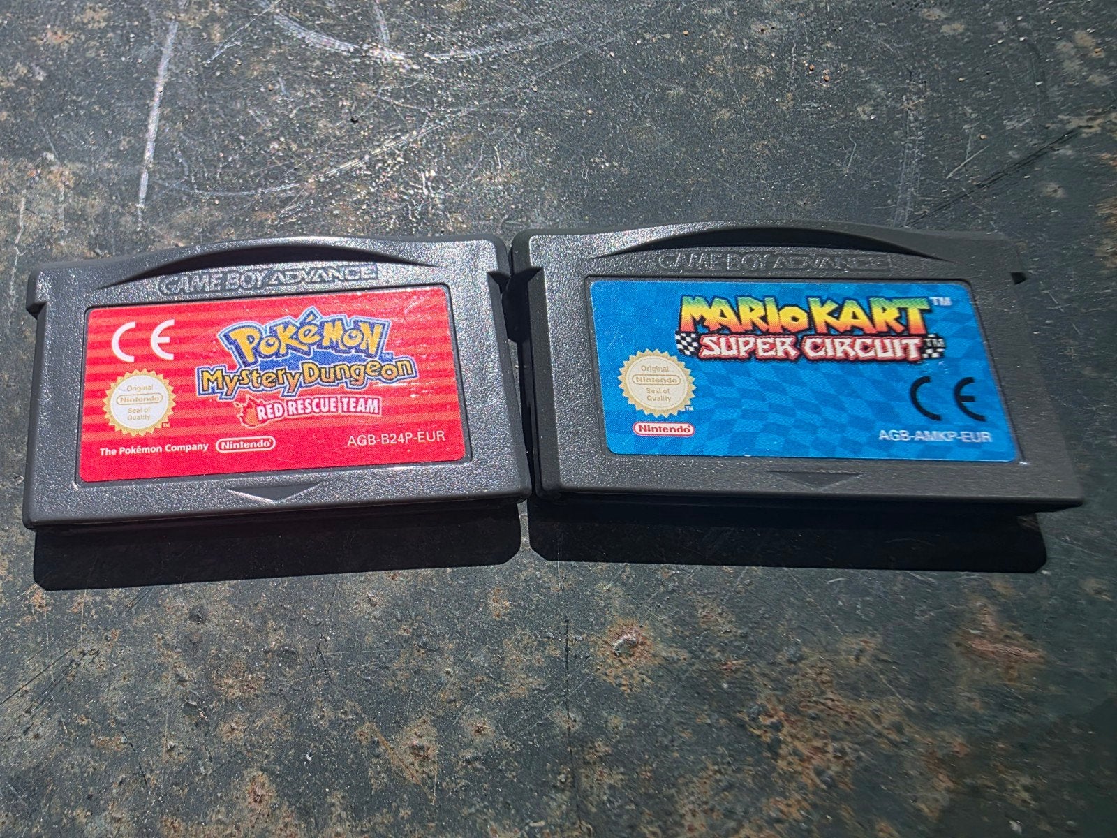 Mario Kart Super Circuit & Pokémon Mystery Dungeon GBA, Spelcomputers en Games, Games | Nintendo Game Boy, Gebruikt, 1 speler