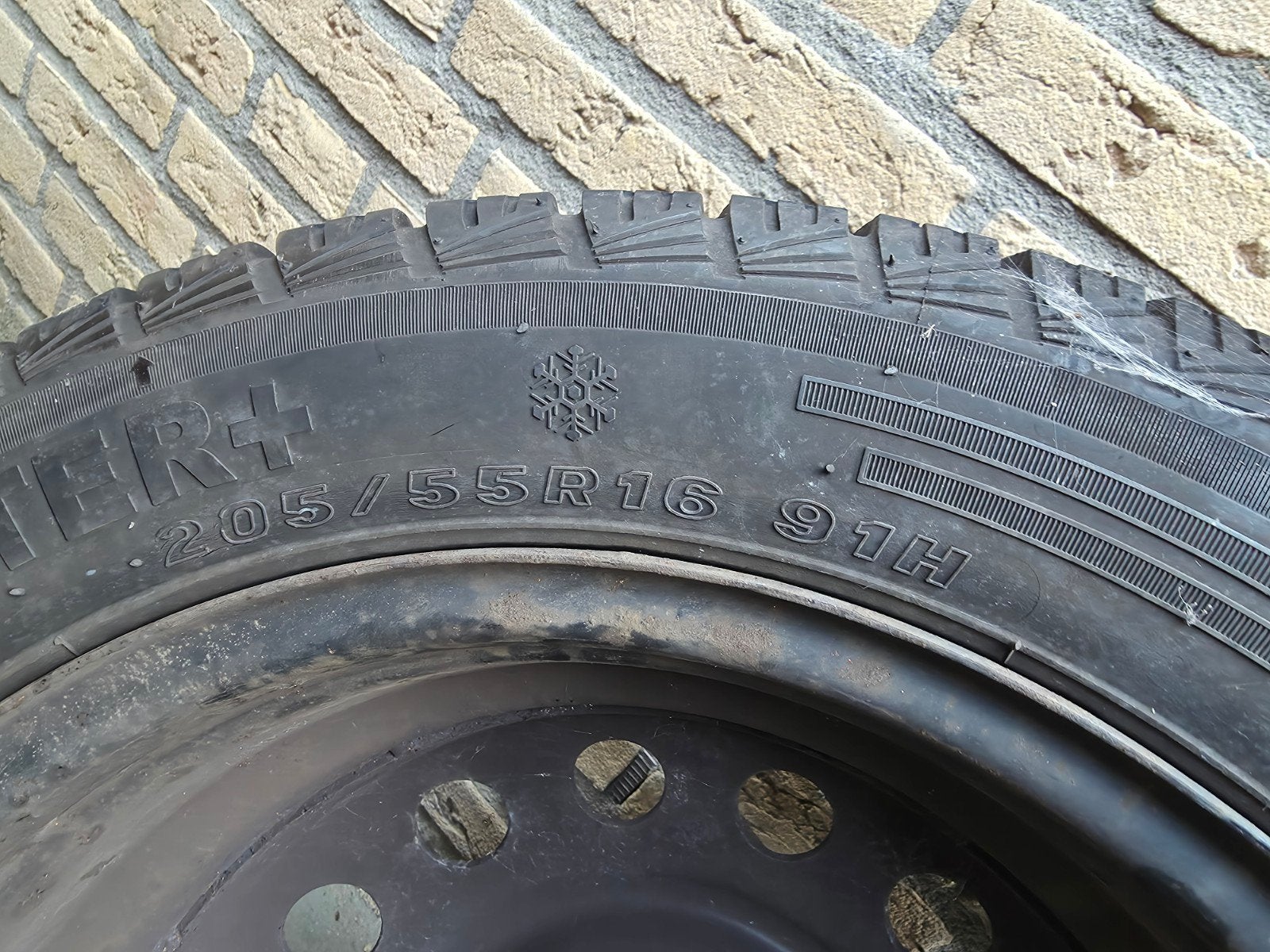 Winterbanden met velgen - Mastersteel Winter Plus 205/55R16, Auto-onderdelen, Gebruikt, 16 inch, Banden en Velgen, Personenwagen