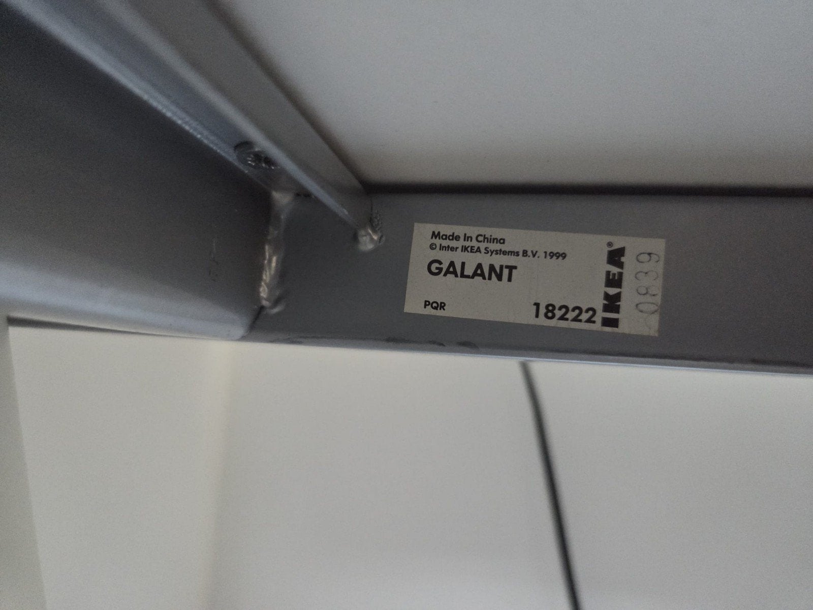 IKEA Galant bureau, in hoogte verstelbaar, 80x160cm, Ophalen, 160 cm, Gebruikt, In hoogte verstelbaar