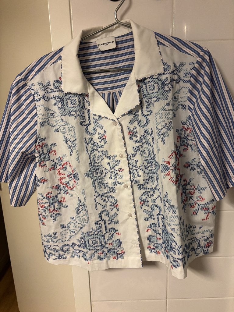 Claudie Pierlot blouse nu nog te koop in de winkels!, Kleding | Dames, Meerkleurig, Ophalen of Verzenden, Zo goed als nieuw, Maat 42/44 (L)