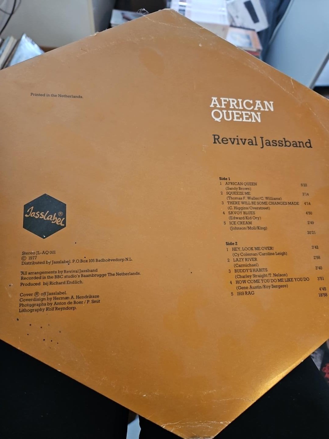 African Queen - Revival Jassband LP (1977), Cd's en Dvd's, LP, Gebruikt, Overige genres, Ophalen of Verzenden
