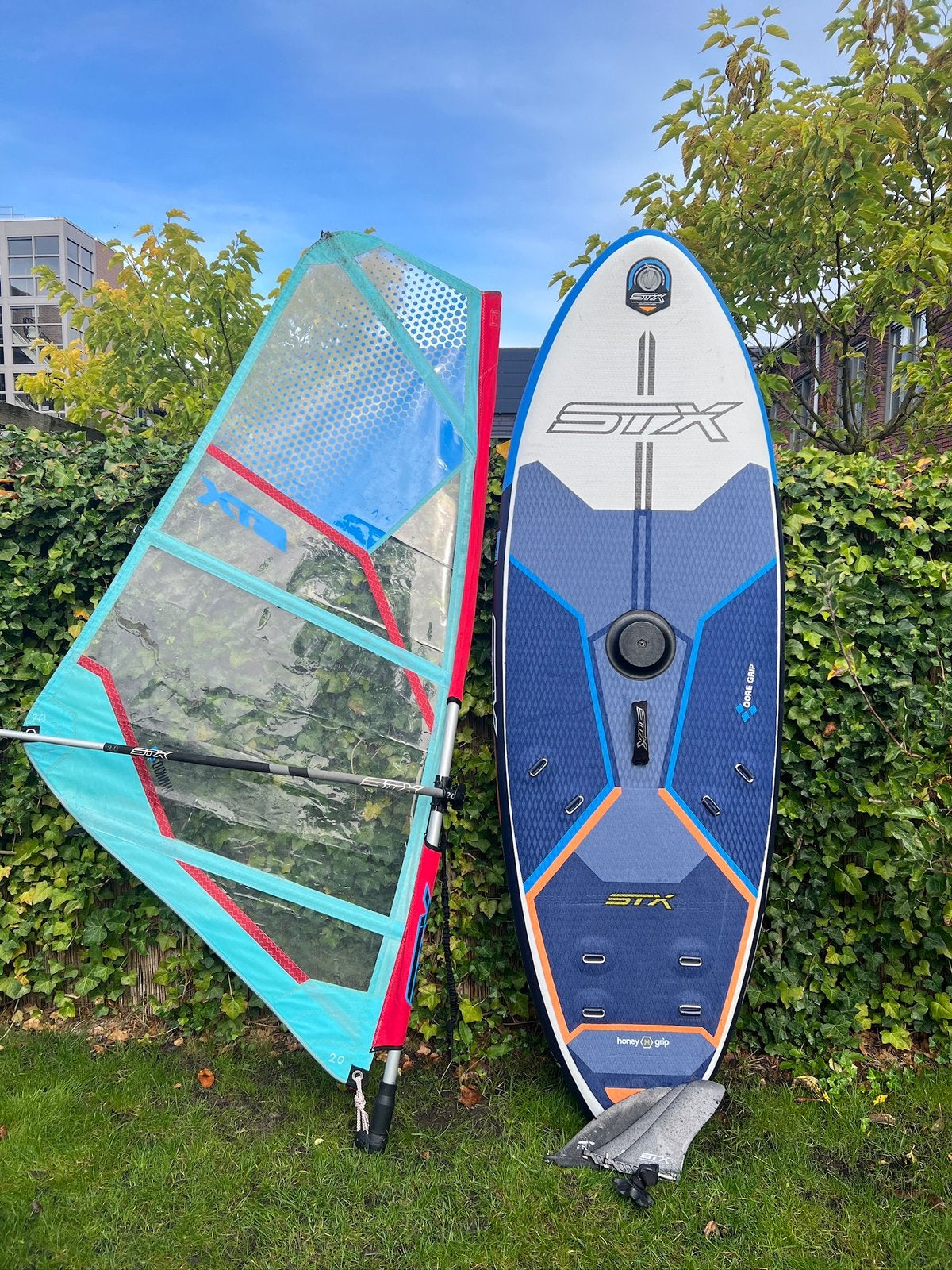 Windsurf Board STX met Windsurfzeil - Windsurfset, Verzenden, ., Zo goed als nieuw, .