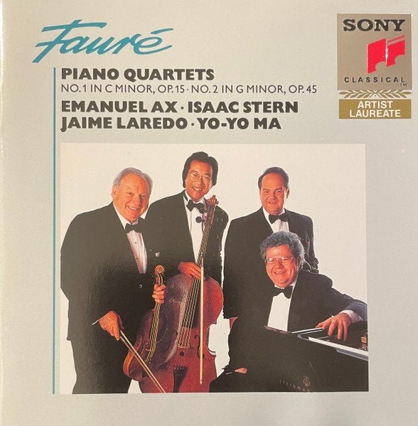 FAURE Piano quartets CD AX STERN MA LAREDO SONY NIEUWSTAAT, Cd's en Dvd's, Ophalen of Verzenden, Romantiek, Zo goed als nieuw