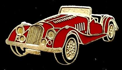 Morgan pin- rood emaille, Verzenden, Nieuw, Transport, Speldje of Pin