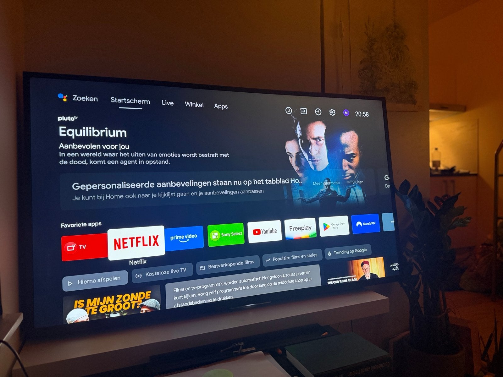 Sony Bravia 55 inch 4K Smart TV KD-55XD7004, Ophalen, LED, 50 Hz, Zo goed als nieuw