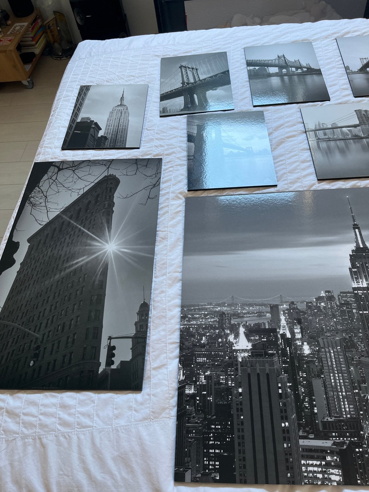 IKEA New York foto's - Set van 8 zwart-wit prints, Huis en Inrichting, Ophalen, 50 – 75, Zo goed als nieuw, Foto of Poster