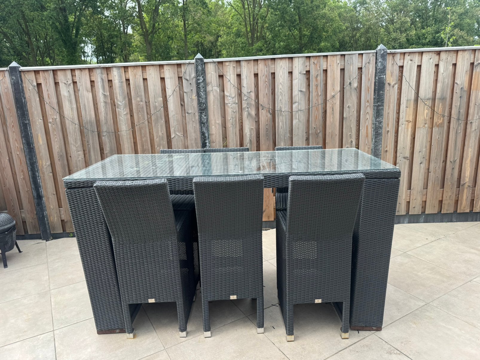 Bar tafel / hoge tafel buiten tuin, Tuin en Terras, Ophalen, Gebruikt, Rechthoekig