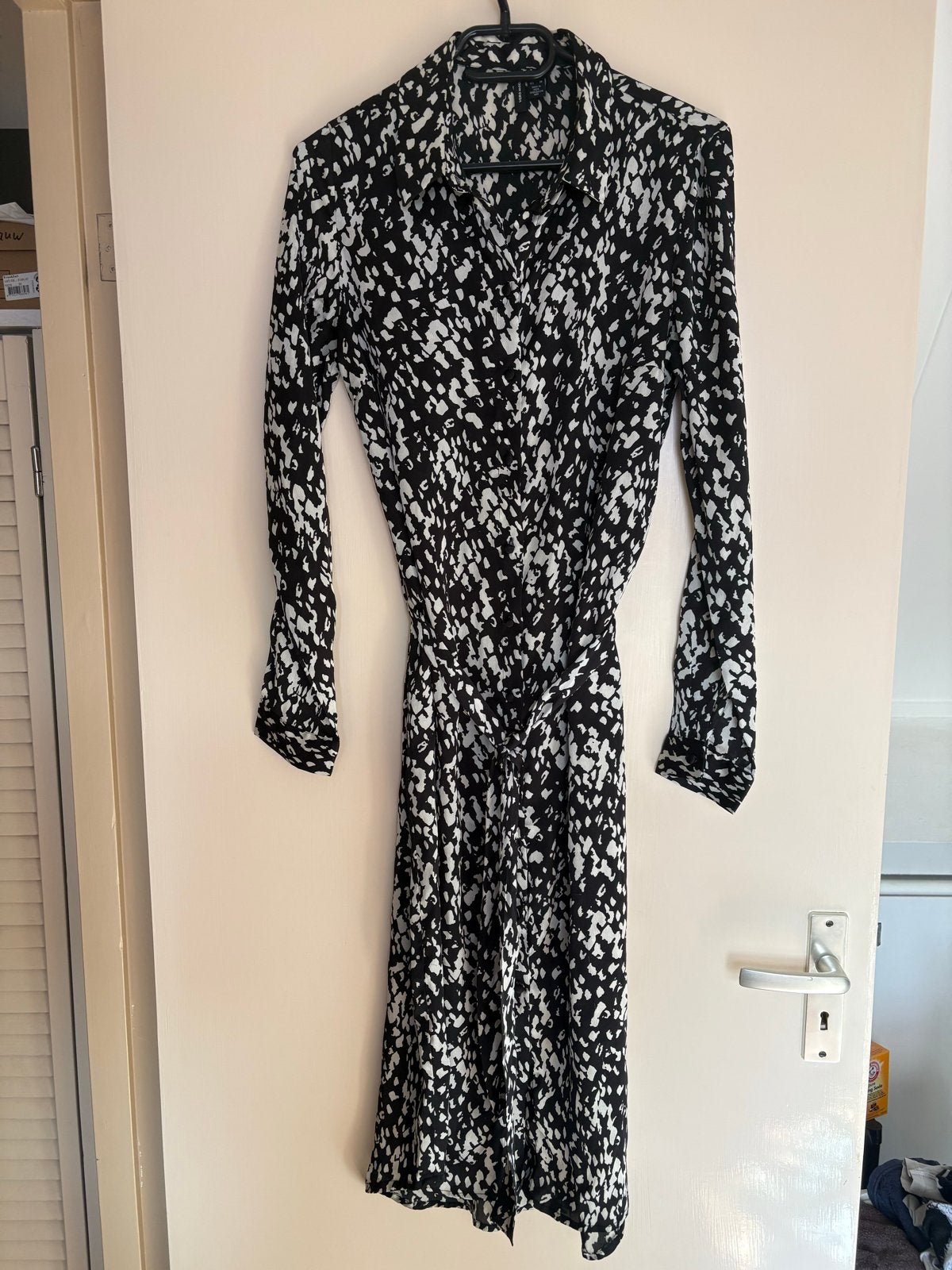 Vero Moda Jurk Zwart-Wit Print Maat M, Maat 38/40 (M), Zwart, Ophalen of Verzenden, Zo goed als nieuw