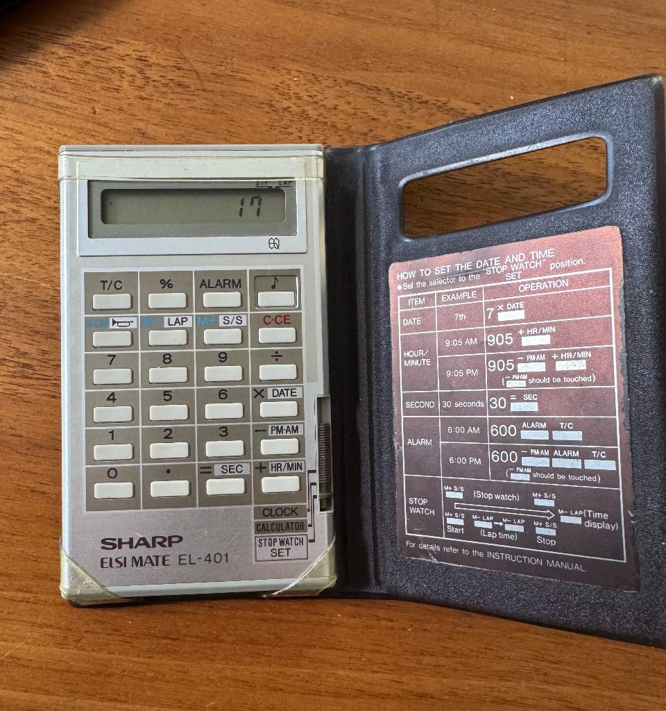 Sharp vintage ELSI MATE EL-401, Diversen, Rekenmachines, Ophalen of Verzenden, Zo goed als nieuw