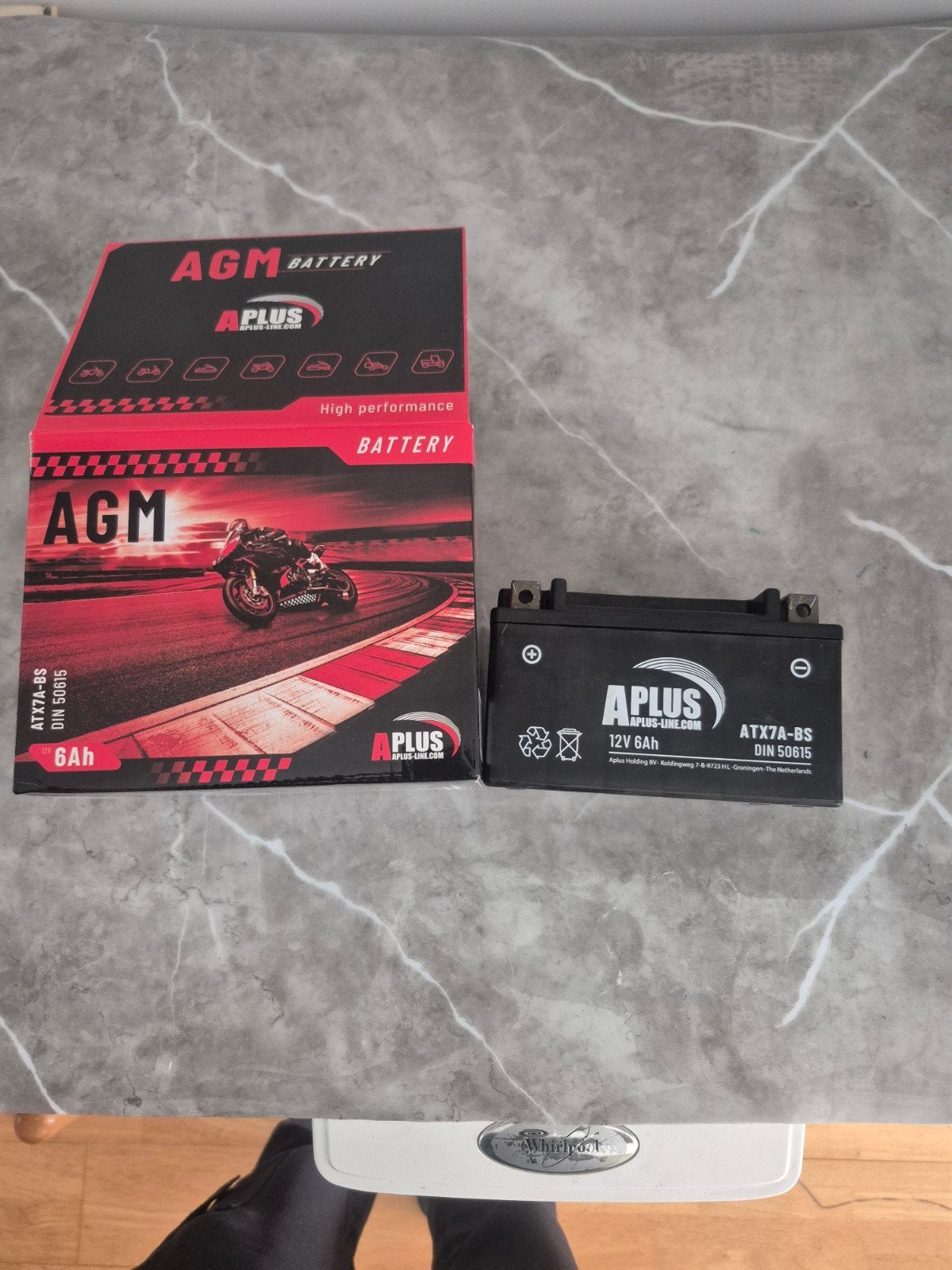 AGM APLUS High Performance Motorfiets Accu 12V 6Ah, Ophalen of Verzenden, Nieuw