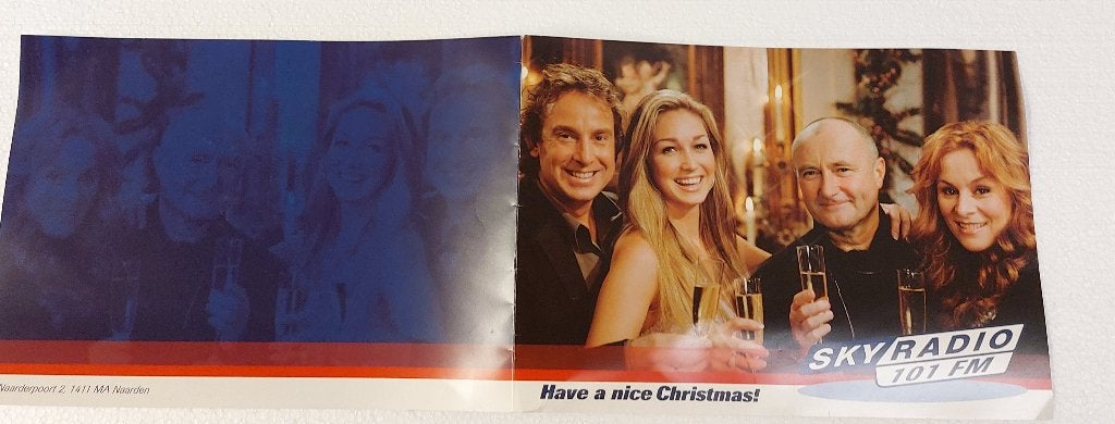 PROMO KERSTKAART Phil Collins Marco Borsato Genesis Trijntje, Verzamelen, Sky, Gebruikt, Verzenden, NvT