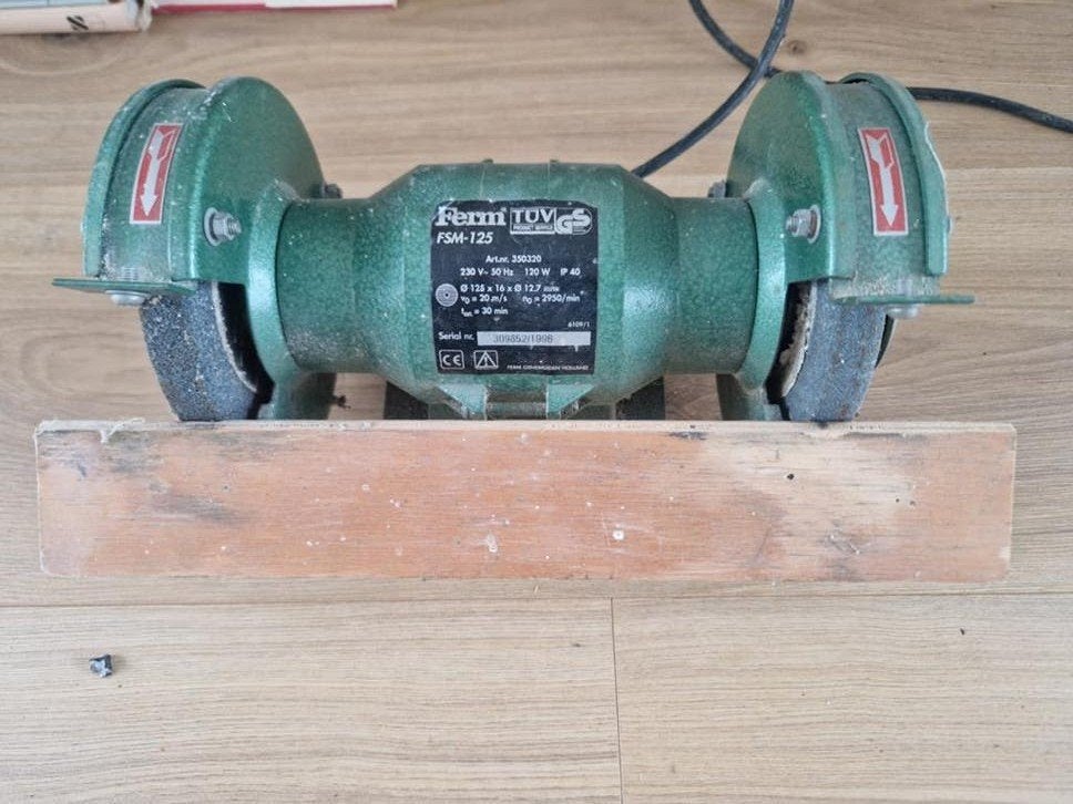 Ferm FSM-125 Slijpmachine, Ophalen, Minder dan 700 watt, Werkbankslijpmachine