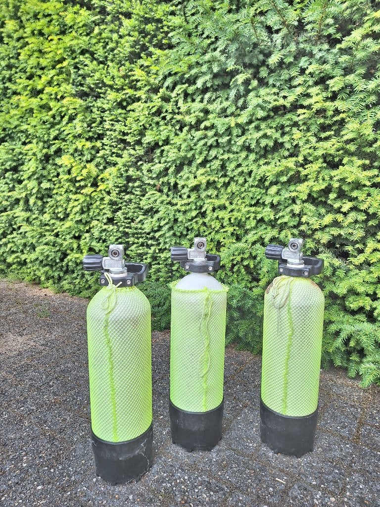 3 duikflessen 5 liter, Ophalen, Zo goed als nieuw, Duikfles