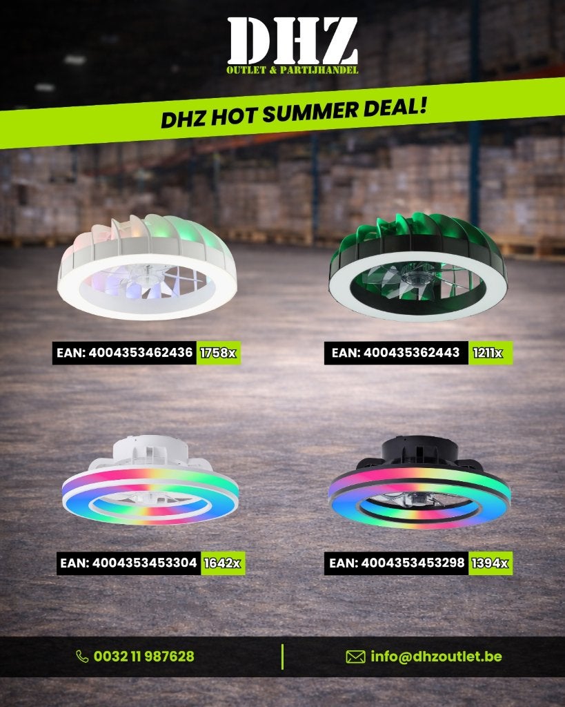 Plafondventilatoren met LED Verlichting, Ophalen, Ventilator met afstandsbediening, Nieuw, Plafondventilator