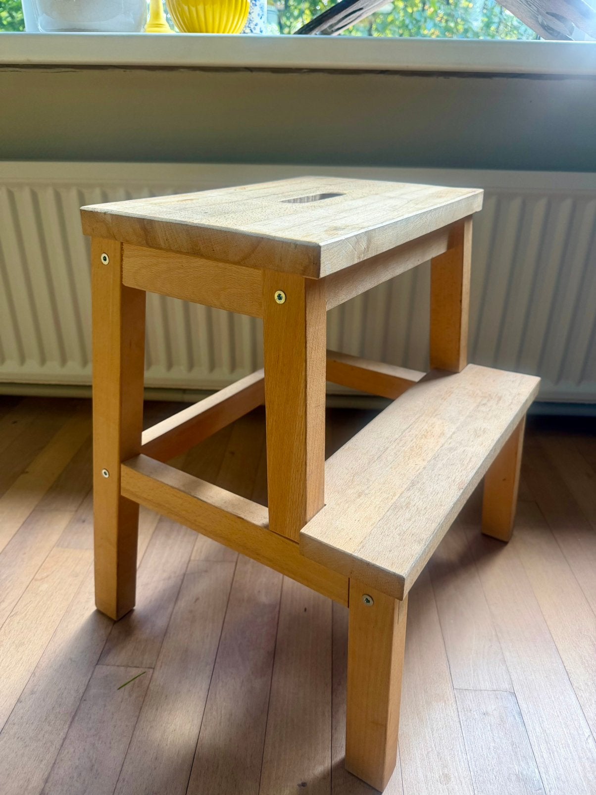 IKEA Bekväm houten opstapje / krukje - Robuust model, Ophalen, Gebruikt, Hout