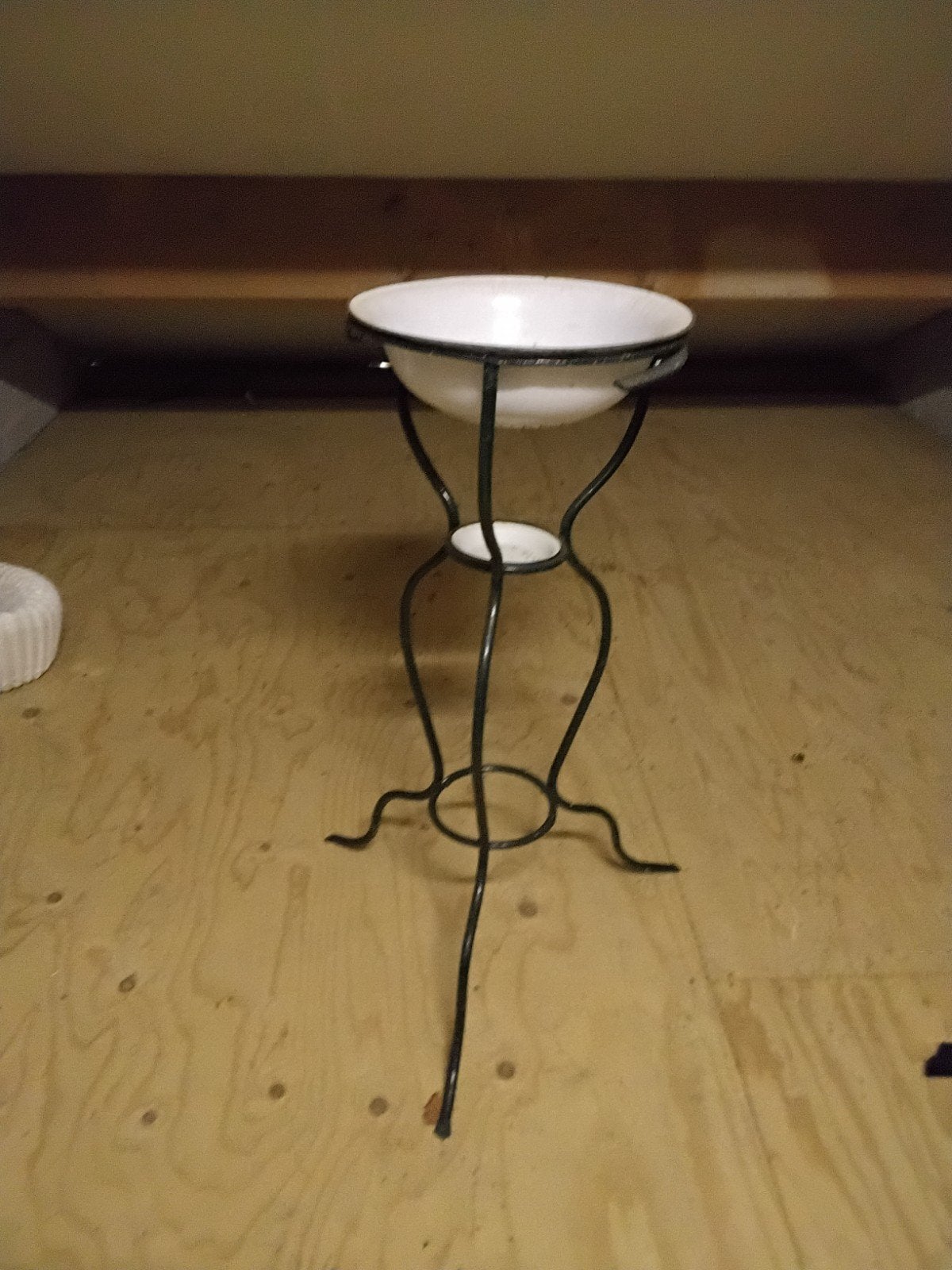 Antieke waskom met standaard - Vintage wastafel, Ophalen of Verzenden