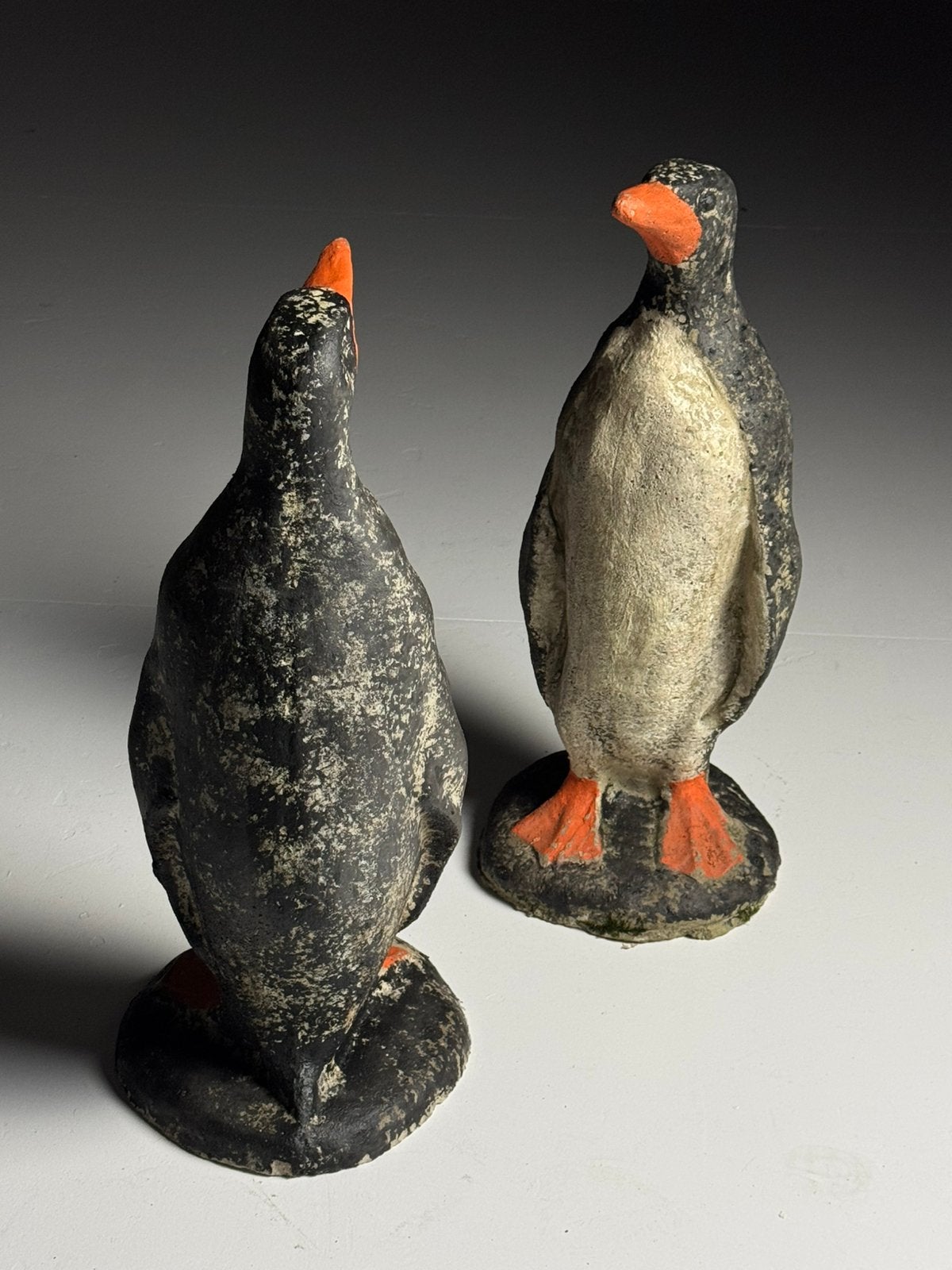 Vintage Tuinbeeld Beton Pinguïn, Tuin en Terras, Tuinbeelden, Ophalen, Zo goed als nieuw