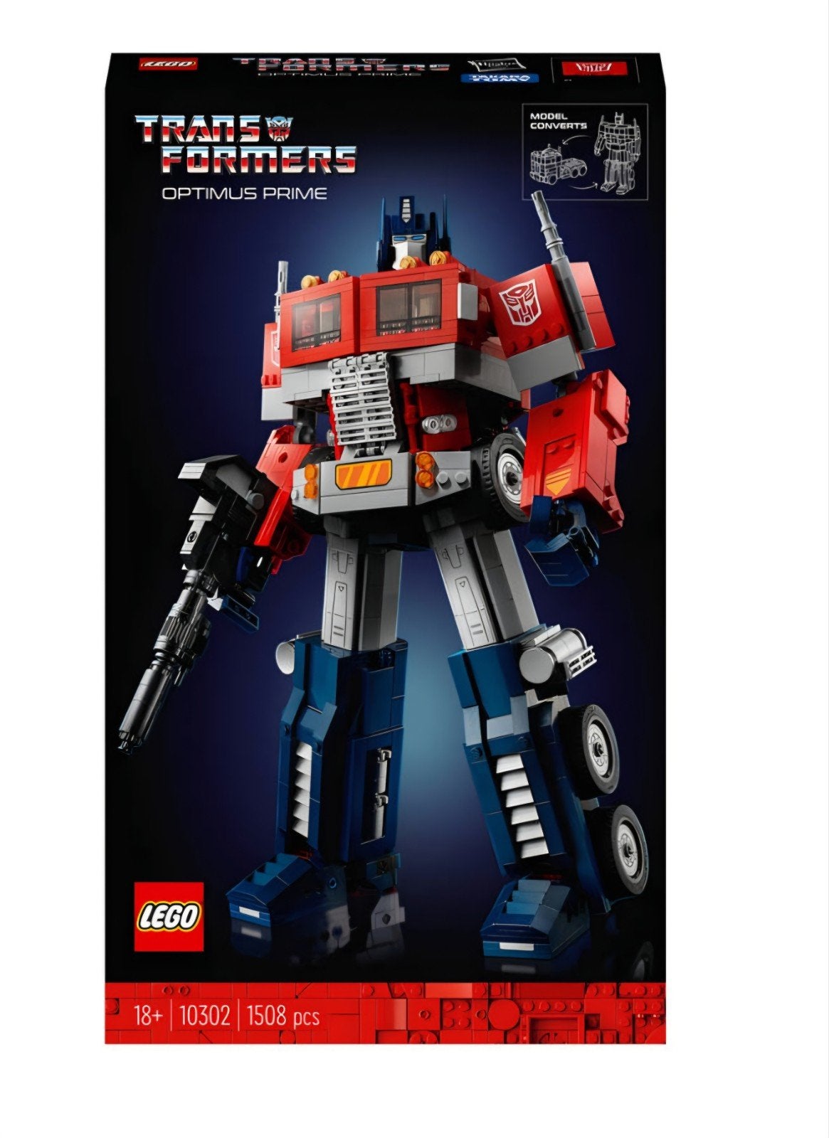 Lego Icons Optimus Prime (10302) compleet met doos, Ophalen of Verzenden, Zo goed als nieuw, Overige merken