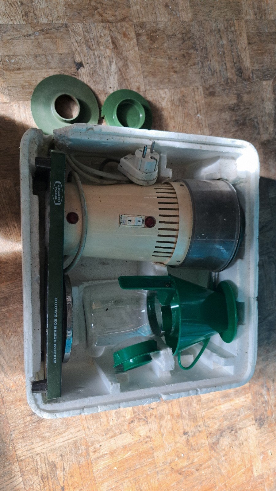 Vintage Douwe Egberts Koffiezetter Jaren '50 met onderdelen, Gebruikt, Koffiemachine, Gemalen koffie, Ophalen of Verzenden