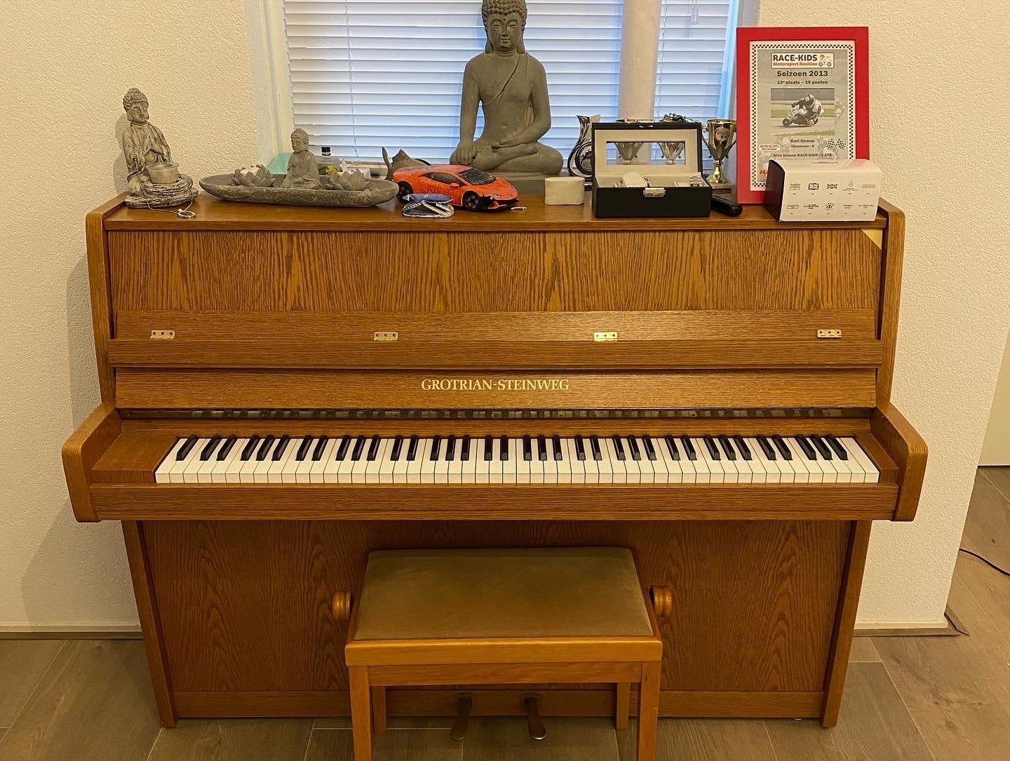 Grotrian Steinweg 133 Piano - Uitstekende Staat, Ophalen, Gebruikt, Bruin, Piano