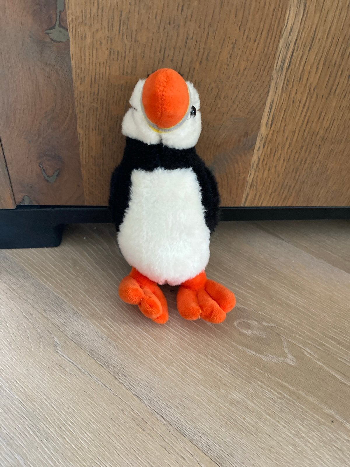 Leuke papegaaiduiker knuffel, Pinguïn, Zwart, Ophalen of Verzenden, Zo goed als nieuw
