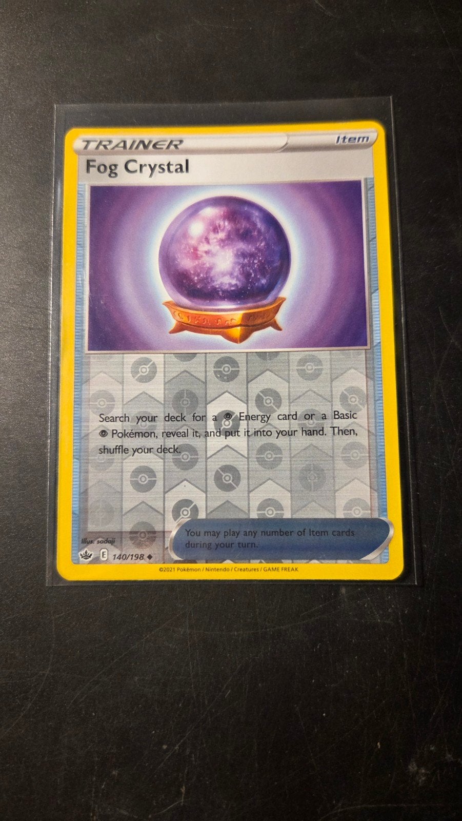 Fog Crystal 140/198 Reverse Holo Chilling Reign Pokémon, Verzenden, Zo goed als nieuw, Losse kaart, Foil