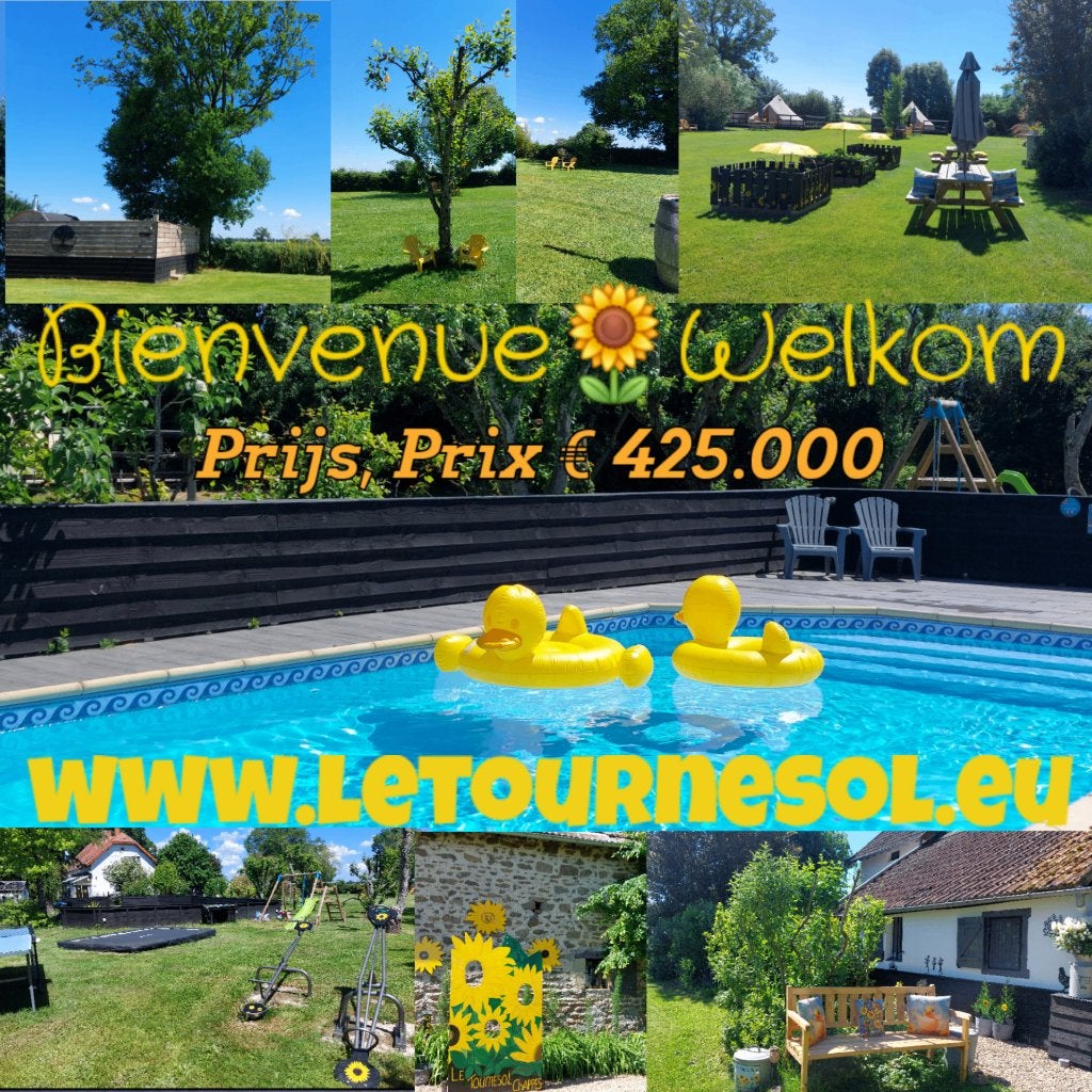 Instapklare droomplek. Camping, gitês, woonhuis, Huizen en Kamers, Buitenland, Chappes 03390, Overige soorten, 12 kamers, Frankrijk
