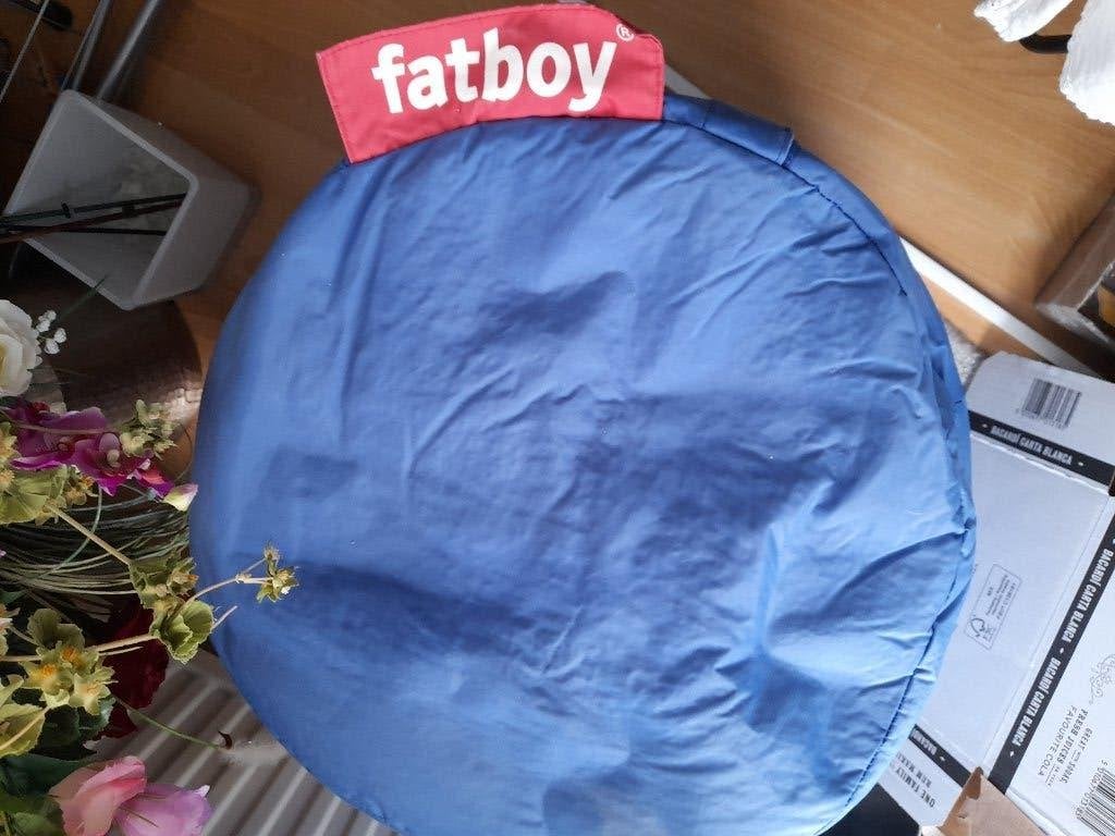Fatboy - Kobalt blauwe Zit-/Poef, Ophalen, Zo goed als nieuw, Blauw, Zitzak