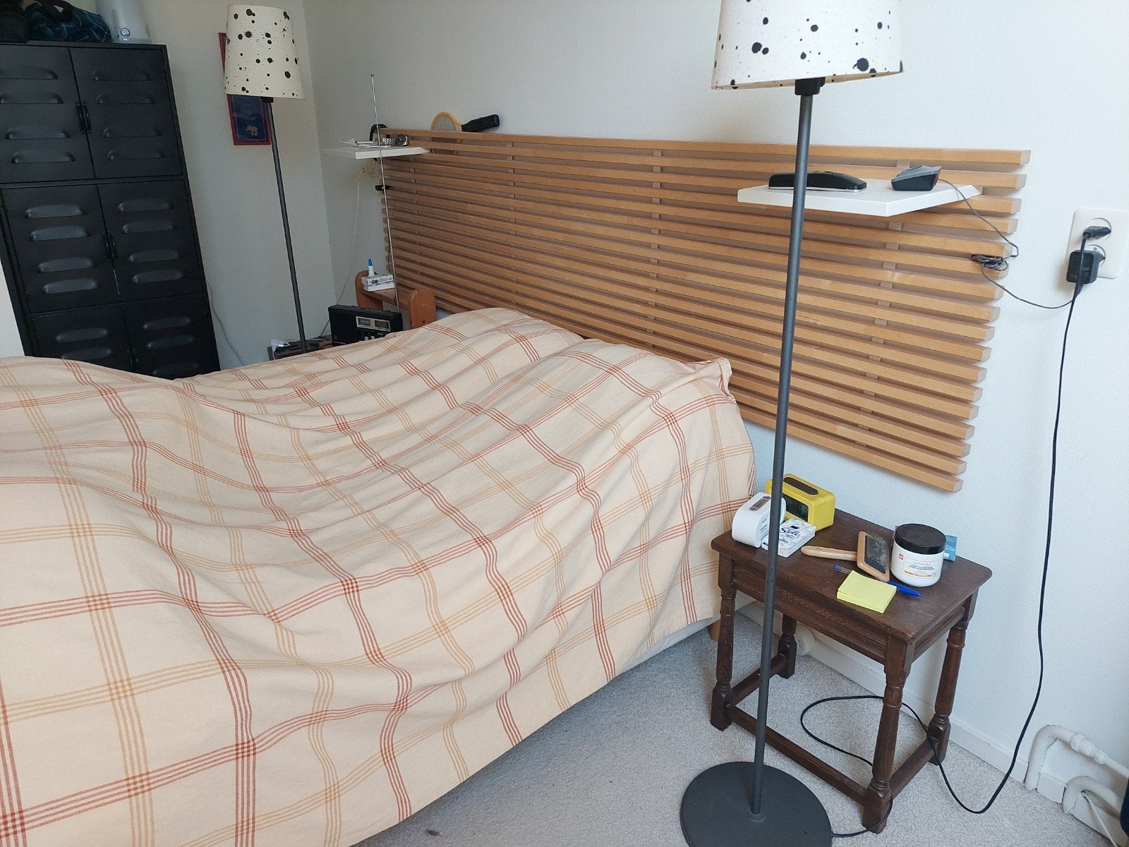 Ikea hoofdbord Mandal 240cm, Huis en Inrichting, Ophalen, Bruin, Tweepersoons, Overige maten