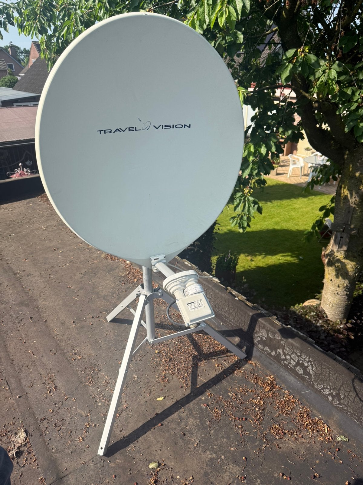 Compleet set automatisch schotel en satelliet tv incl. Steun, Audio, Tv en Foto, Schotelantennes, Ophalen of Verzenden, Gebruikt