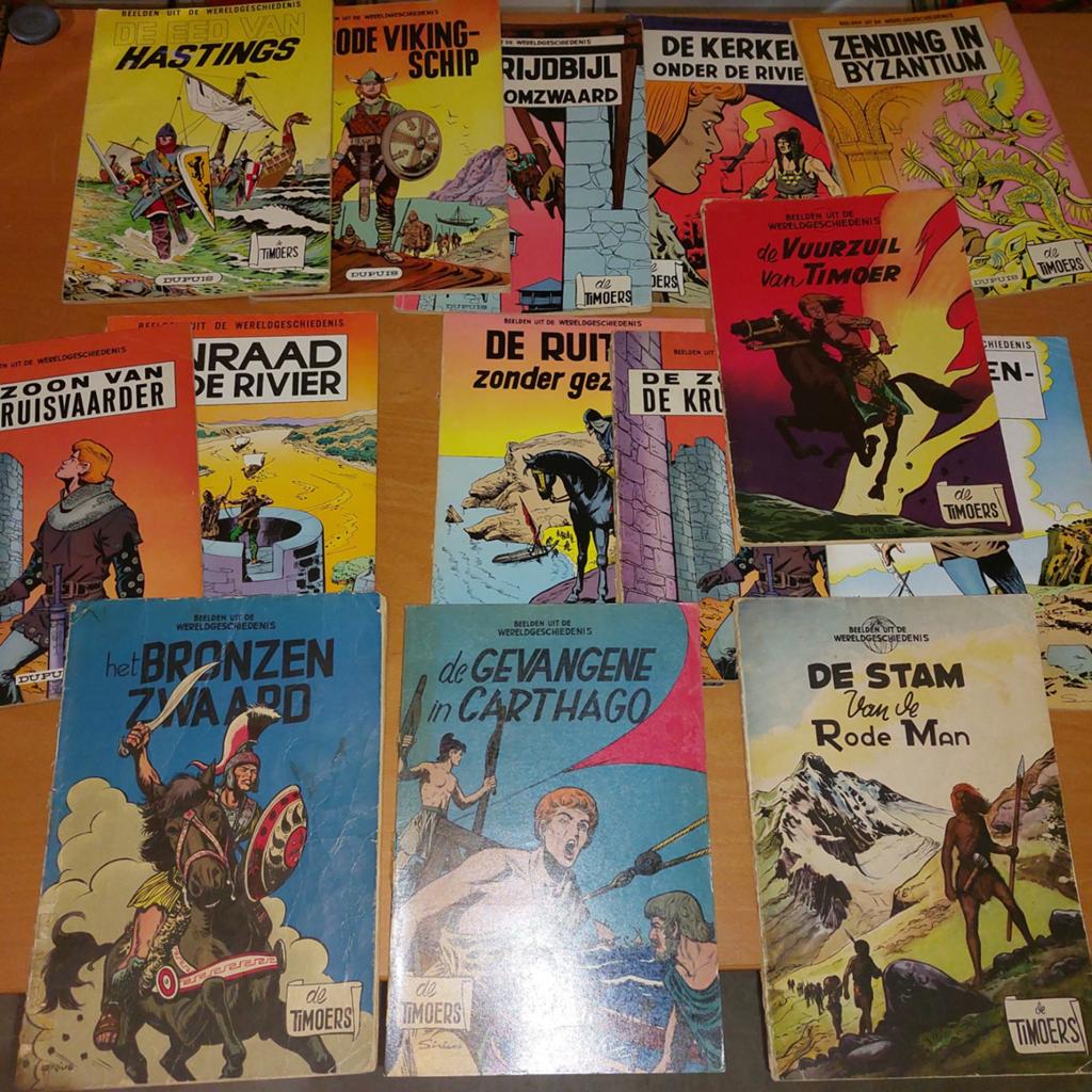 Verzameling oude 1e druk Beelden uit de wereldgeschiedenis, Meerdere stripboeken, Ophalen of Verzenden, Gelezen