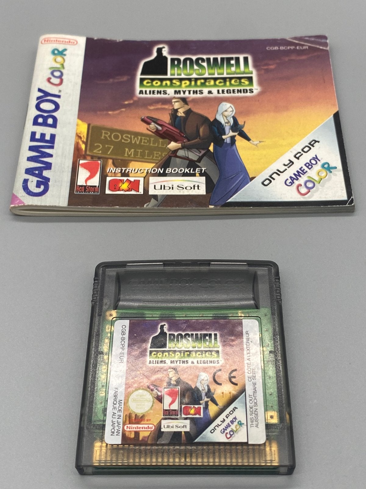 Nintendo Game Boy Color – Roswell Conspiracies + Boekje GBC, Spelcomputers en Games, Www.ubisoft.com, 1 speler, Ophalen of Verzenden