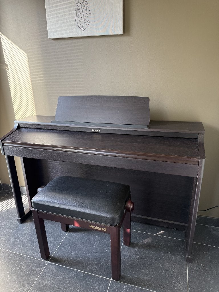 Roland HP203 digitale piano rozenhout - incl. pianobank, Muziek en Instrumenten, Ophalen, Gebruikt, Bruin, Digitaal