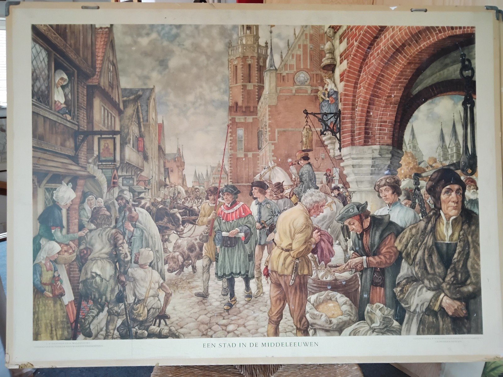 Antieke schoolplaten. Geschiedenis, landschappen en natuur., Ophalen